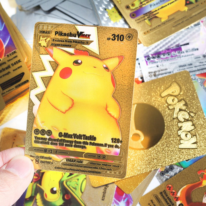 Karty Pokemon Kolekcjonerskie 3w1 Złote Czarne Srebrne 165 Sztuk
