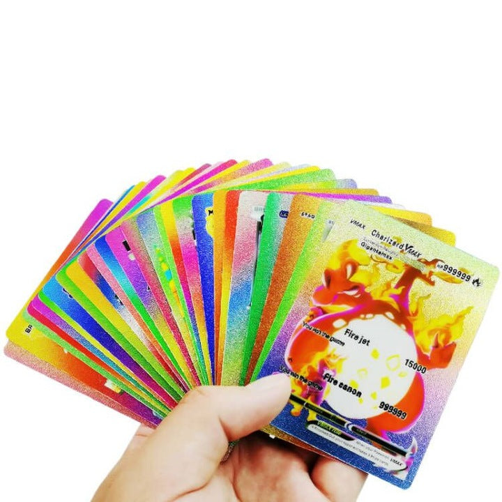 Karty Pokemon Kolekcjonerskie 3w1 Złote Czarne Tęczowe 165 Sztuk