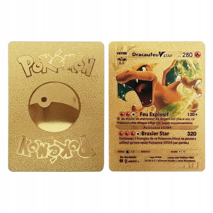 Karty Pokemon Kolekcjonerskie 3w1 Złote Czarne Tęczowe 165 Sztuk