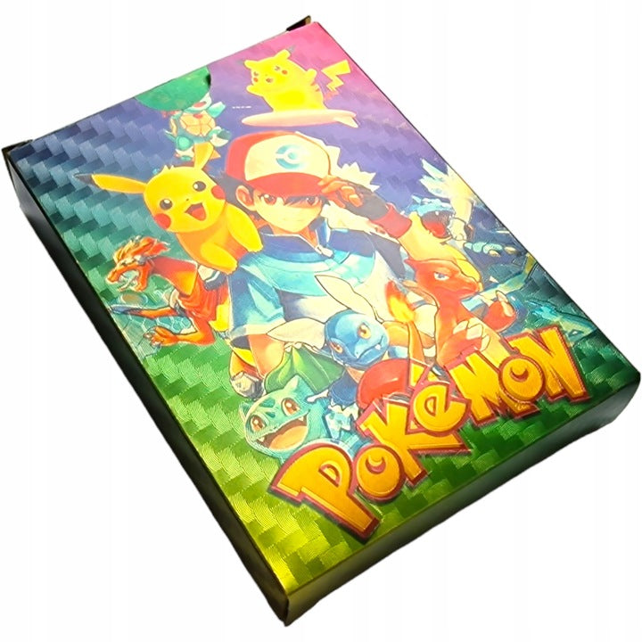 Karty Pokemon Kolekcjonerskie 3w1 Złote Czarne Tęczowe 165 Sztuk