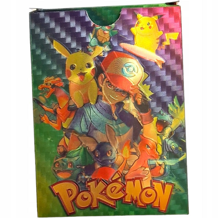 Karty Pokemon Kolekcjonerskie 3w1 Złote Czarne Tęczowe 165 Sztuk